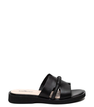 Шльопанці Barootes BAR/788 Чорний Шкіра - Фото 3