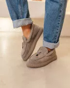 Лофери Osso Bianco OB/0985 Бежевий Замша